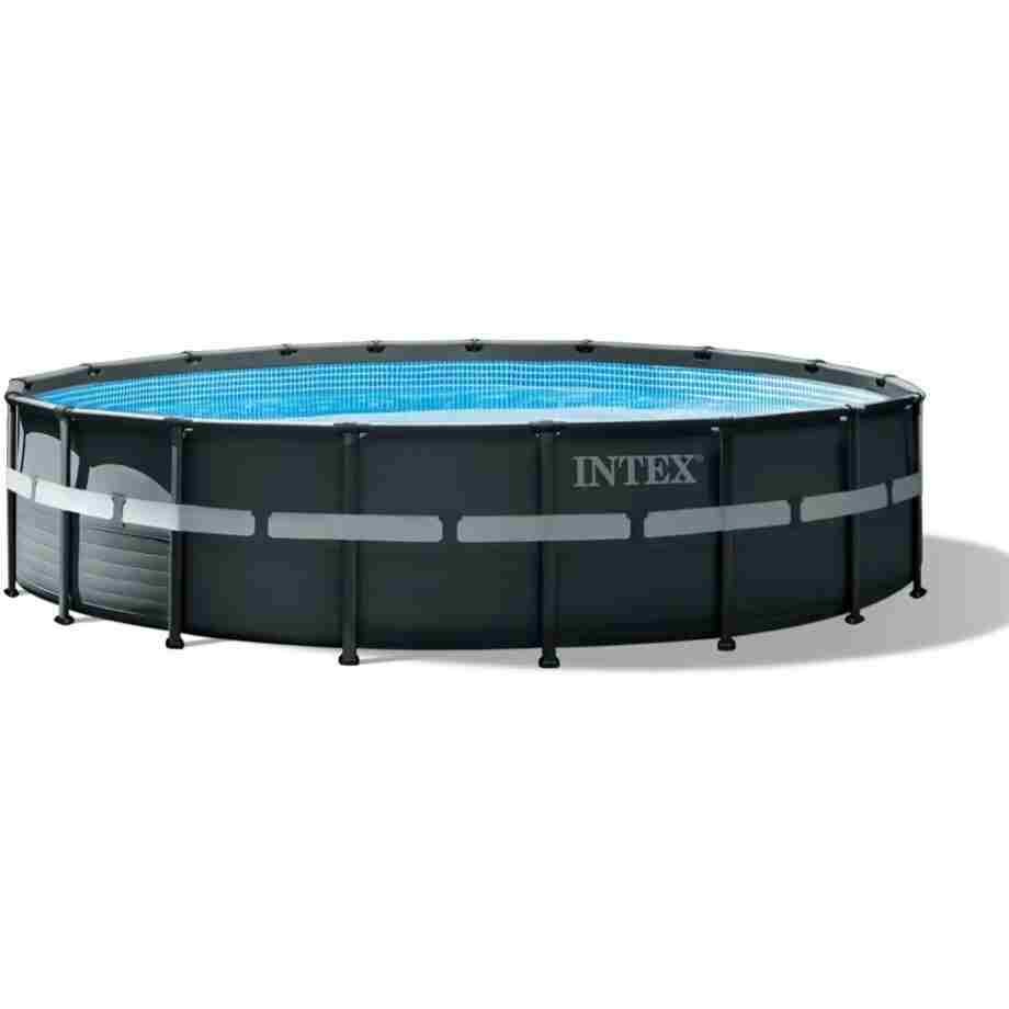 intex bazen ultra xtr frame 549x132 cm okrugli bazen tamno sive boje