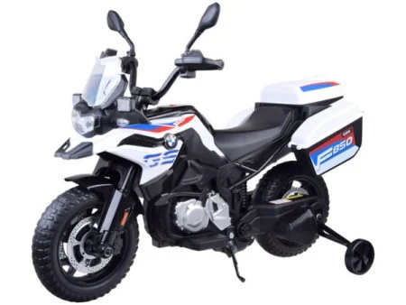 Dečiji motor na akumulator BMW F850 GS beli električni motor za decu sa baterijom 12V i realističnim dizajnom za zabavnu vožnju