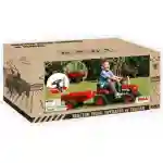 Dolu Traktor sa prikolicom crveni Dolu Traktor sa prikolicom crveni dečiji traktor na pedale za zabavnu vožnju i igru na otvorenom