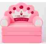Foteljica za decu PINK PRINCESS 5K B041 je mekana i udobna dečija foteljica izrađena od kvalitetnog pliša