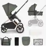 Kikka Boo Kolica Kara premium 2in1 set sa tvrdom korpom Army Green Kikka Boo kolica Kara premium 2in1 Army Green set sa tvrdom korpom pruža stabilnost, udobnost i sigurnost od rođenja do 22 kg