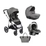 Kikka Boo kolica Thea 3in1 premium set Grey sa autosedištem 0–13 kg i tvrdom korpom pruža sigurnost i udobnost od rođenja do 22 kg