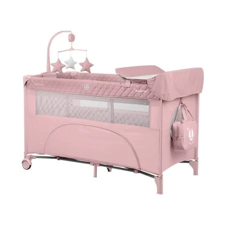 kikkaboo krevetac nighty night 2 nivoa pink sa pultom i muzičkom tablom