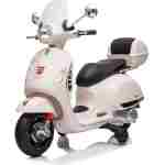 vespa motor za decu bela elektricni skuter sa led svetlima i pomocnim tockicima