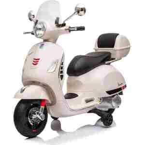 Vespa motor za decu Bela vespa motor za decu bela elektricni skuter sa led svetlima i pomocnim tockicima