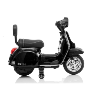 Vespa PX150 6V crna motor za decu – bočni izgled