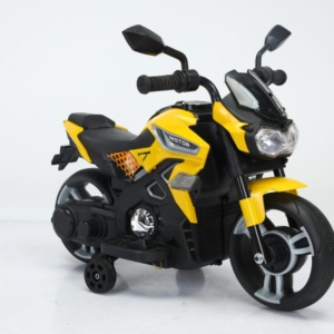 Motor Shymes 1188F - Žuti - Motor na akumulator za decu Žuti dečiji motor na akumulator 6V sa pomoćnim točkovima