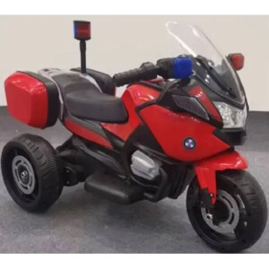 023719 Motor Police mini Crveni 023719 motor police mini crveni crveni policijski motor na akumulator za decu sa led svetlima