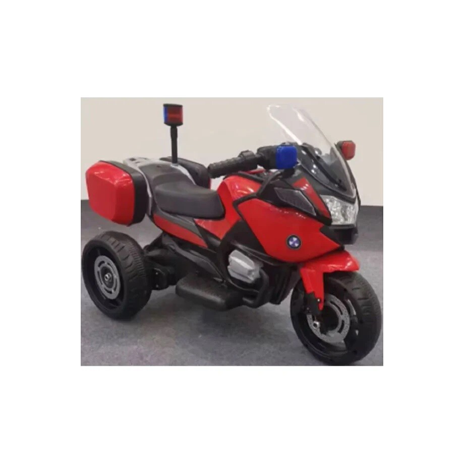 023719 Motor Police mini Crveni 023719 motor police mini crveni crveni policijski motor na akumulator za decu sa led svetlima