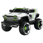 027106 džip monster 12v4 beli džip monster na akumulator sa sedištem za dvoje dece