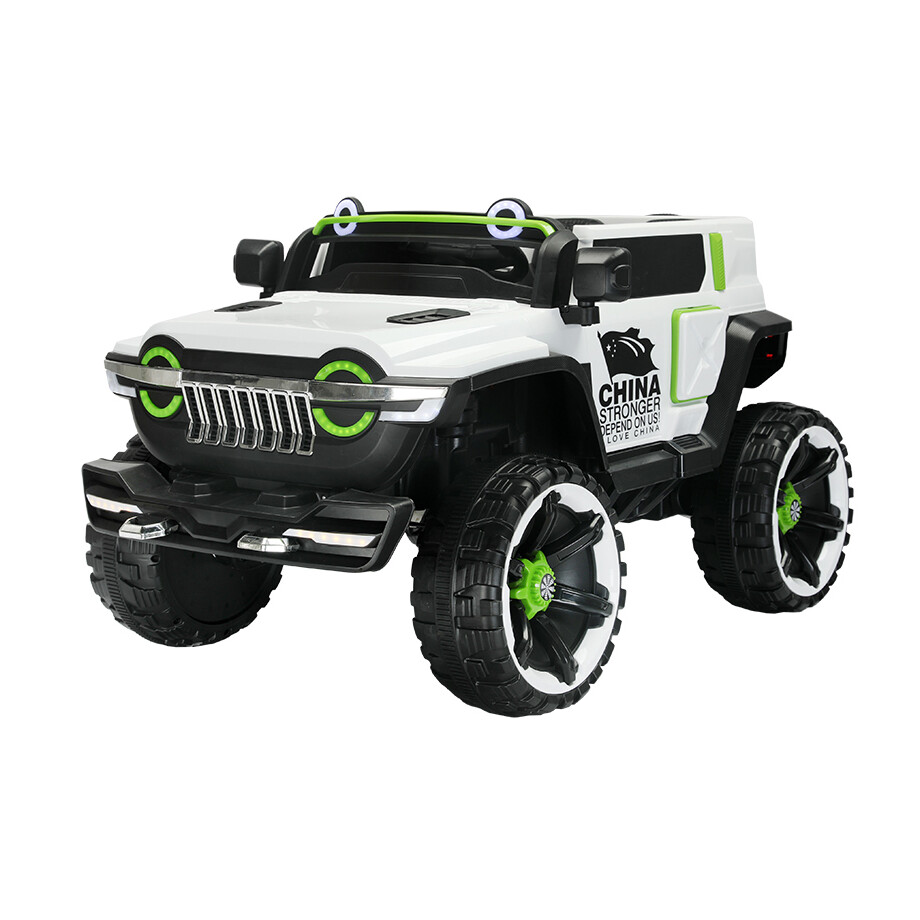027106 džip monster 12v4 beli džip monster na akumulator sa sedištem za dvoje dece