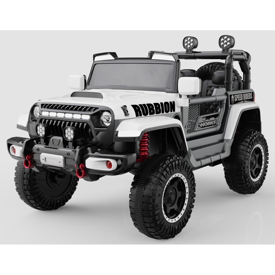 029599 džip rubbion džip rubbion 12v beli električni vozilo za decu sa daljinskim upravljačem