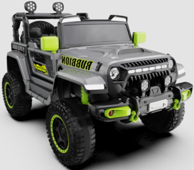 029599 džip rubbion džip rubbion 12v sivi električni vozilo za decu sa daljinskim upravljačem