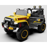 029599 džip rubbion 12v žuti žuti električni džip rubbion 12v sa daljinskim upravljačem za decu