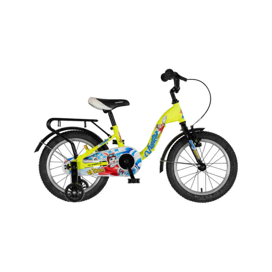 bicikl kids visitor aviator 16 visitor aviator 16 dečiji bicikl neon žuti v-brake kontra kočnica