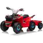 atv na baterije sa prikolicom ts-039 crvena dečiji quad
