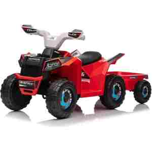 atv na baterije sa prikolicom ts-039 crvena dečiji quad