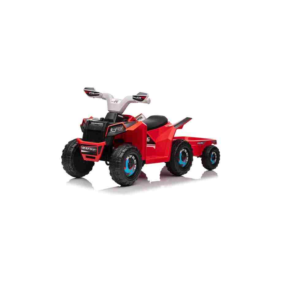 atv na baterije sa prikolicom ts-039 crvena dečiji quad