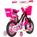 Bicikl kids visitor heart 12" 7" v-brake kontra 95-115cm (12") crno roze Bicikl kids visitor heart 12" 7" v-brake kontra 95-115cm (12") crno roze - Slika 3