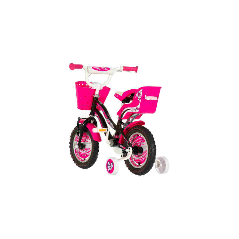 Bicikl kids visitor heart 12" 7" v-brake kontra 95-115cm (12") crno roze 1120000 12