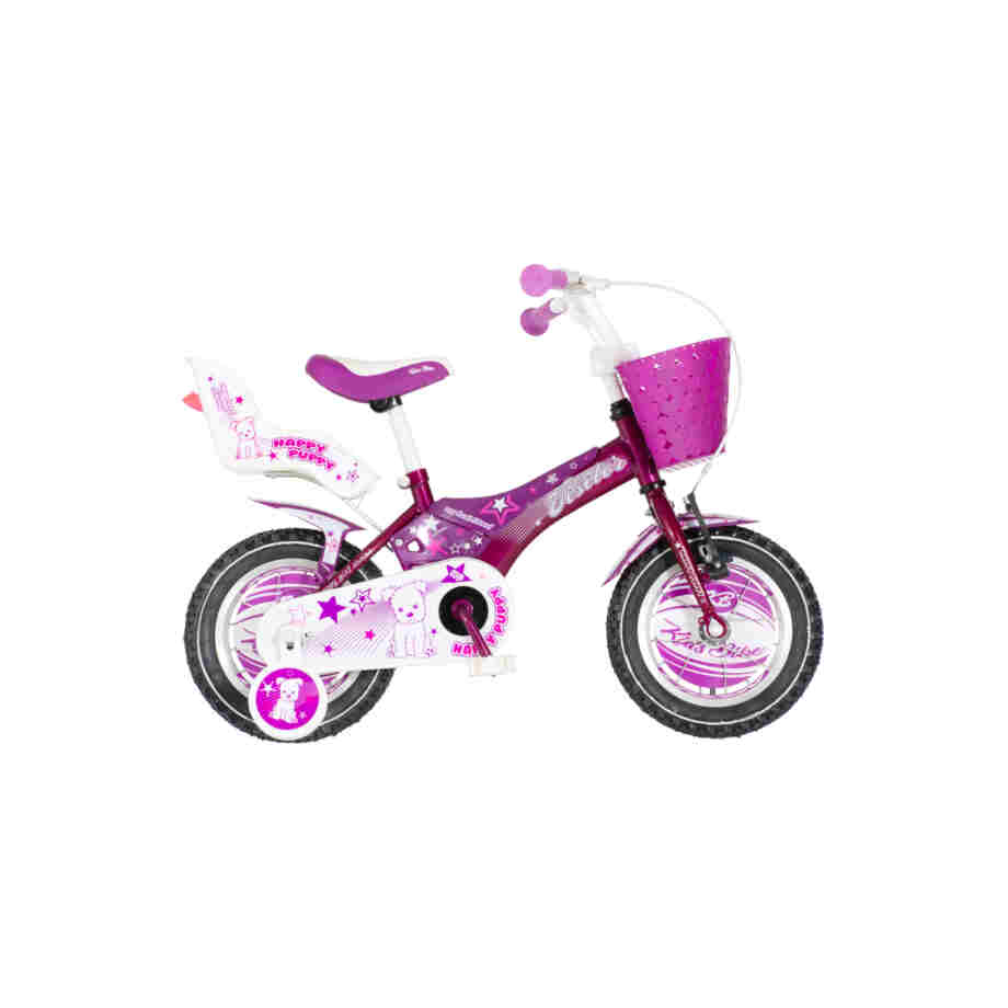 Bicikl kids visitor happy 12" 9" v-brake kontra 95-115cm (12") ljubičasti perla uv sjaj 1120027 05