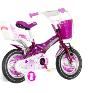 Bicikl kids visitor happy 12" 9" v-brake kontra 95-115cm (12") ljubičasti perla uv sjaj - Slika 3