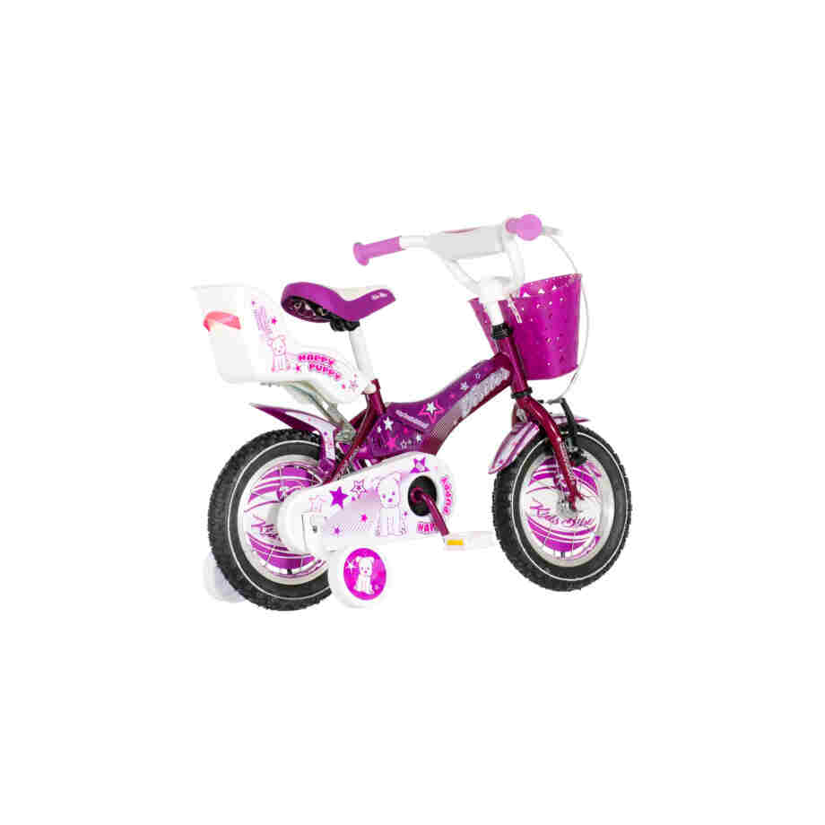 Bicikl kids visitor happy 12" 9" v-brake kontra 95-115cm (12") ljubičasti perla uv sjaj 1120027 07