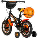 bicikl kids visitor basket 12 visitor dečiji bicikl 12 inča crno narandžasti sa korpom