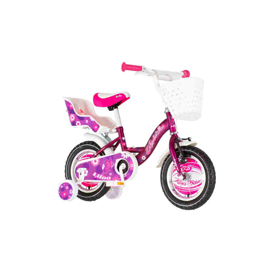 Bicikl kids visitor liloo 12" 8" v-brake kontra 95-115 cm (12") ljubičasti perla uv sjaji