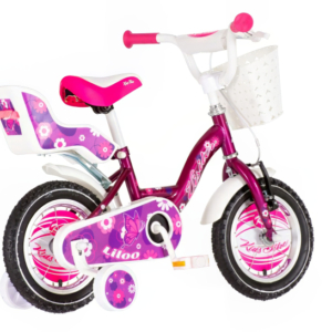 Bicikl kids visitor liloo 12" 8" v-brake kontra 95-115 cm (12") ljubičasti perla uv sjaji - Slika 3