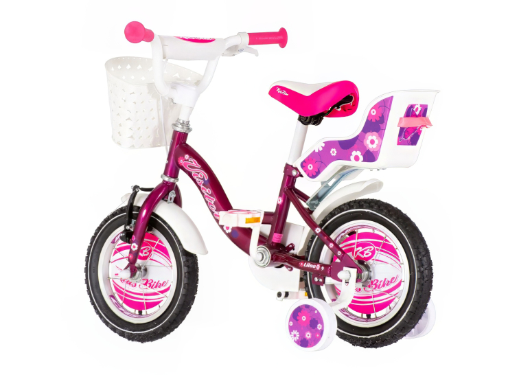 Bicikl kids visitor liloo 12" 8" v-brake kontra 95-115 cm (12") ljubičasti perla uv sjaji
