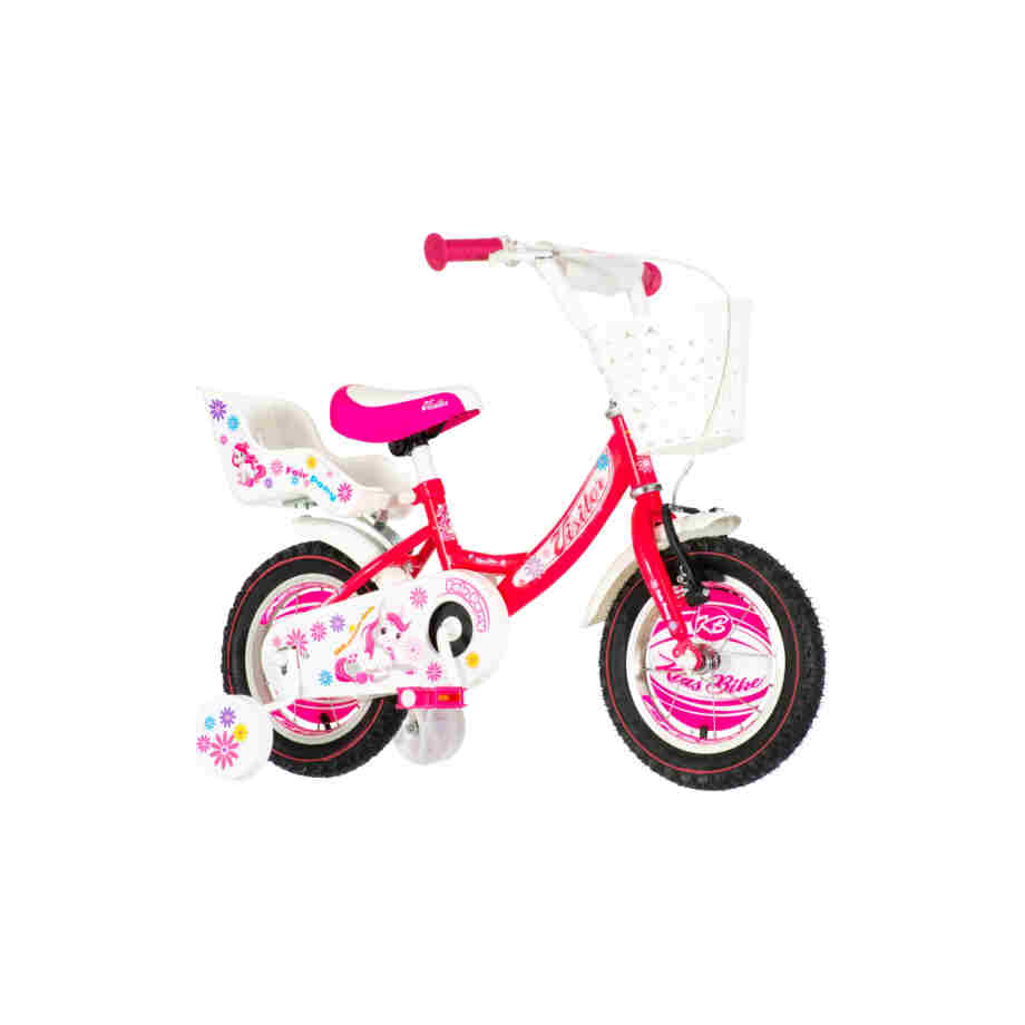 1120066-03 Bicikl kids visitor fairpony 12" 7" v-brake kontra 95-115cm (12") crveni