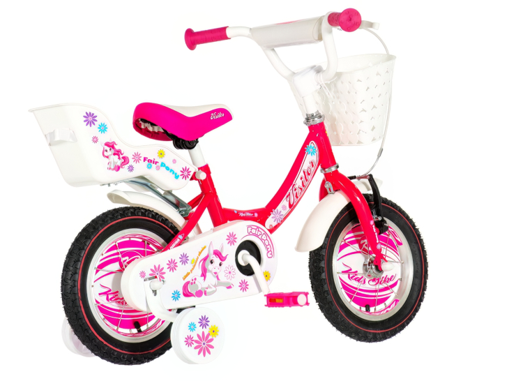 Bicikl kids visitor fairpony 12" 7" v-brake kontra 95-115cm (12") crveni