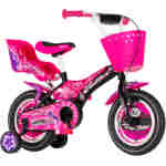 Bicikl kids visitor star 12" 9" v-brake kontra 95-115cm (12") crno ljubičasti Bicikl kids visitor star 12" 9" v-brake kontra 95-115cm (12") crno ljubičasti - Slika 1