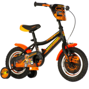 Bicikl kids visitor motocross 12" 8" v-brake  95-115cm (12") crno narandžasti polu mat