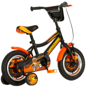 Bicikl kids visitor motocross 12" 8" v-brake 95-115cm (12") crno narandžasti polu mat Bicikl kids visitor motocross 12" 8" v-brake 95-115cm (12") crno narandžasti polu mat - Slika 3