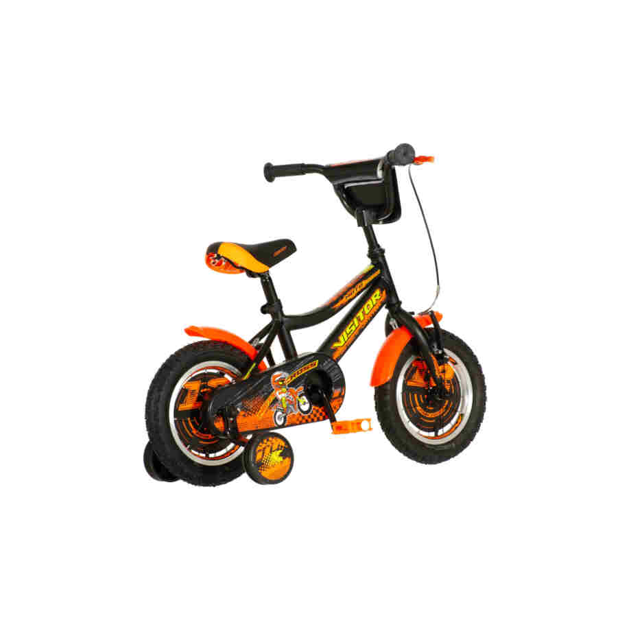 Bicikl kids visitor motocross 12" 8" v-brake 95-115cm (12") crno narandžasti polu mat 1120071 07