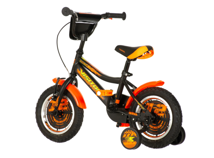 Bicikl kids visitor motocross 12" 8" v-brake 95-115cm (12") crno narandžasti polu mat Bicikl kids visitor motocross 12" 8" v-brake 95-115cm (12") crno narandžasti polu mat