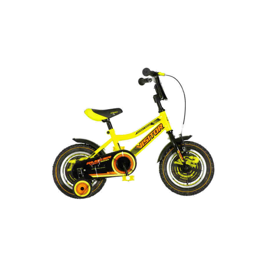 Bicikl kids visitor ranger 12" 8" v-brake kontra 95-115cm (12") neon žuti uv 1120073 05
