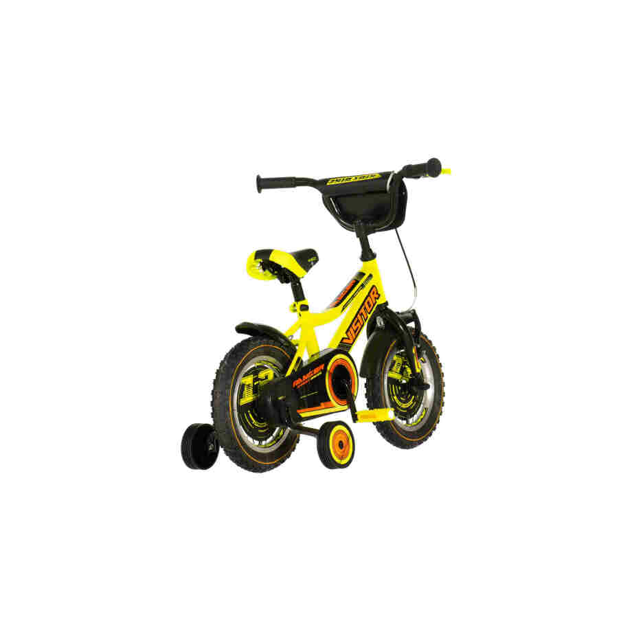 Bicikl kids visitor ranger 12" 8" v-brake kontra 95-115cm (12") neon žuti uv 1120073 08