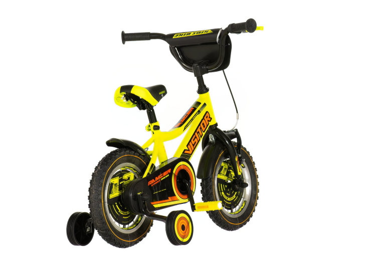 Bicikl kids visitor ranger 12" 8" v-brake kontra 95-115cm (12") neon žuti uv