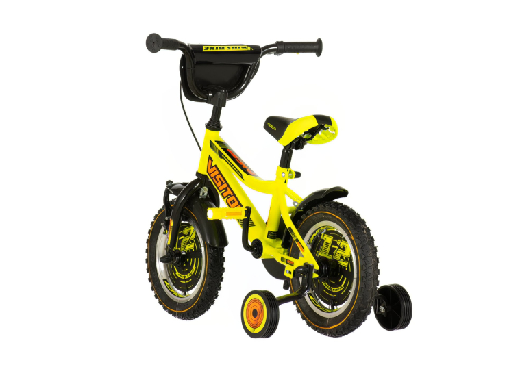 Bicikl kids visitor ranger 12" 8" v-brake kontra 95-115cm (12") neon žuti uv