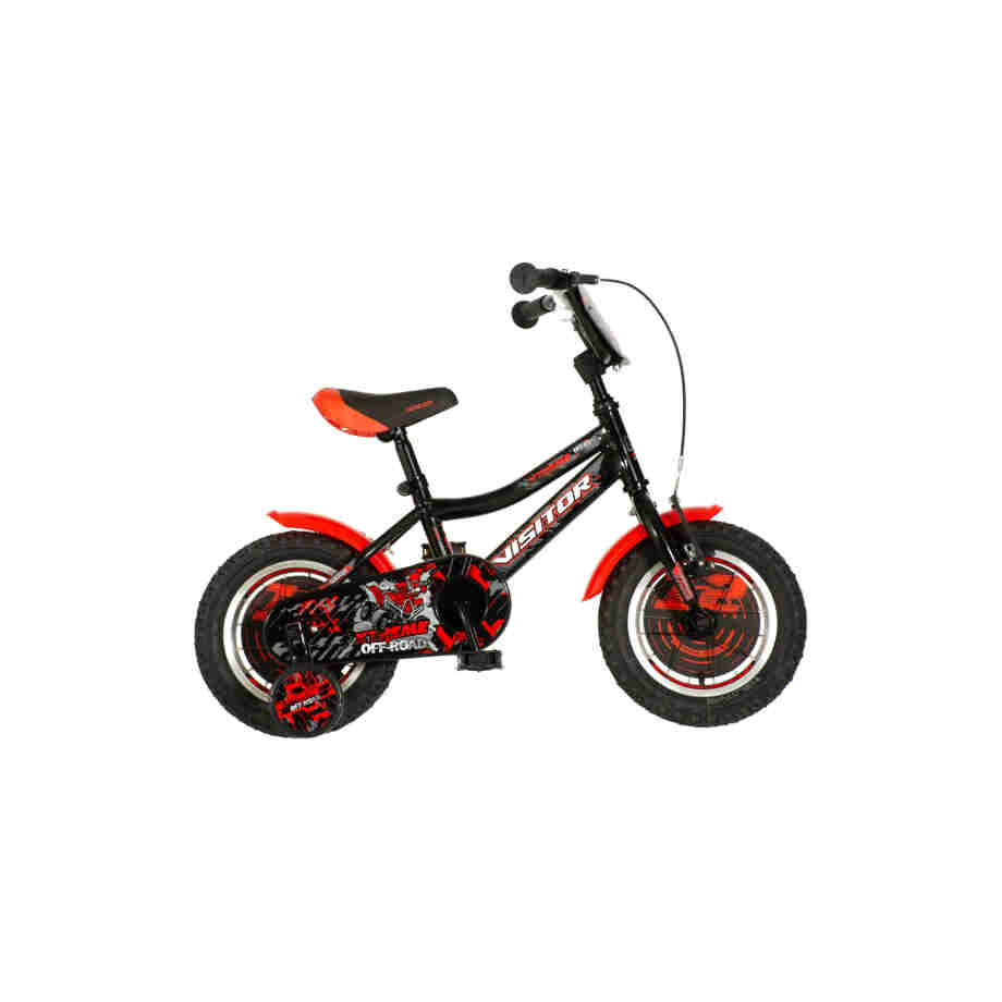 bicikl kids visitor xtreme 12 visitor xtreme dečji bicikl 12 inča crno crveni sa kontra