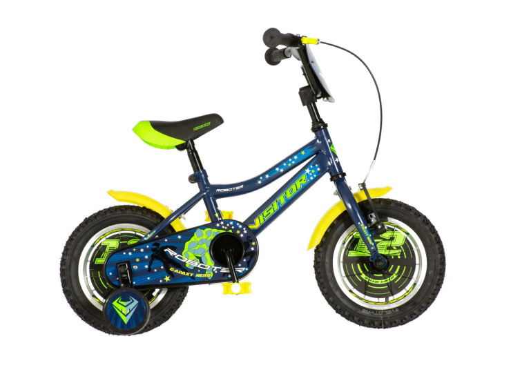 Bicikl kids visitor roboter 12" 8" v-brake kontra 95-115cm (12") plavi perla