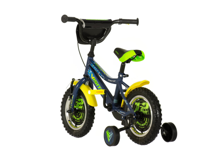 Bicikl kids visitor roboter 12" 8" v-brake kontra 95-115cm (12") plavi perla