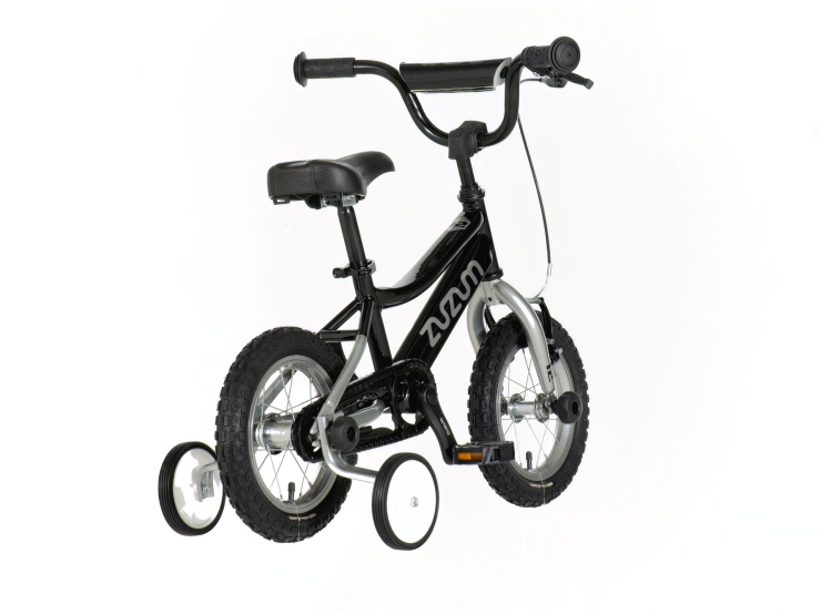 Bicikl kids zuzum 12" 8" v-brake kontra 95-115cm (12") crni hrom uv