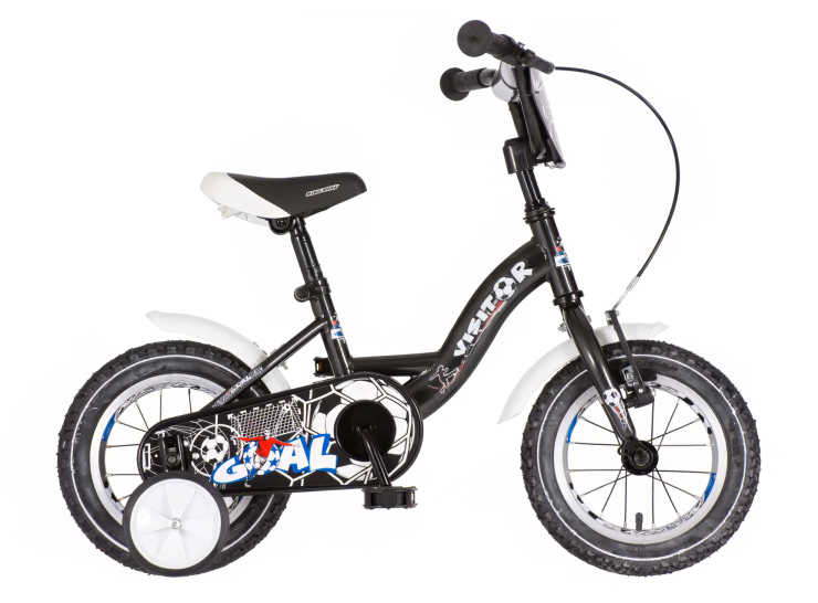 Bicikl kids visitor goal 12" 8" v-brake kontra 95-115cm (12") crni Bicikl kids visitor goal 12" 8" v-brake kontra 95-115cm (12") crni