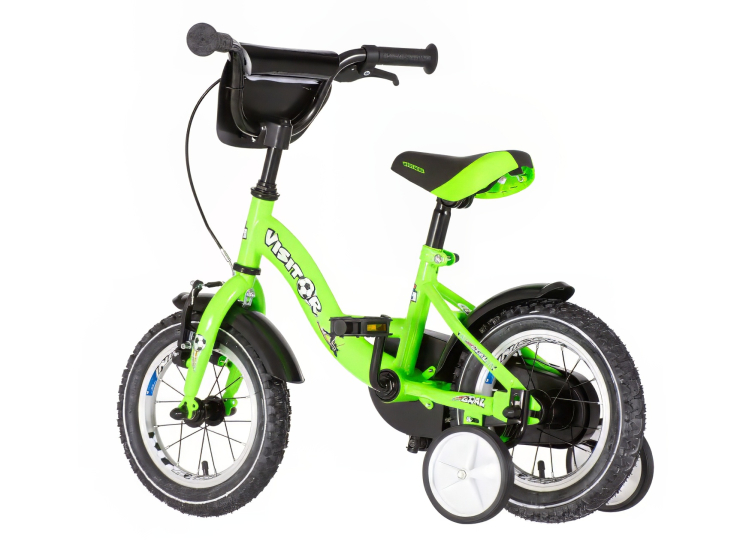 Bicikl kids visitor goal 12" 8" v-brake kontra 95-115cm (12") zeleni neon Bicikl kids visitor goal 12" 8" v-brake kontra 95-115cm (12") zeleni neon