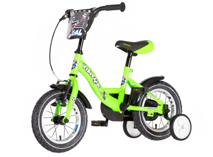 Bicikl kids visitor goal 12" 8" v-brake kontra 95-115cm (12") zeleni neon Bicikl kids visitor goal 12" 8" v-brake kontra 95-115cm (12") zeleni neon