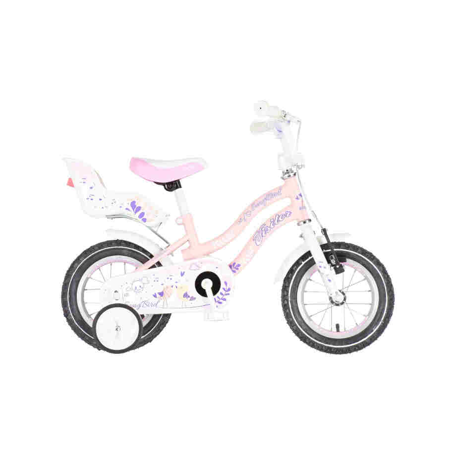 Bicikl kids visitor songbird 12" 7" v-brake kontra 95-115cm (12") roze bicikl kids visitor songbird 12 dečiji bicikl visitor songbird 12 roze sa podesivim sedlom